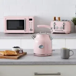 Dunelm Retro 20L 800W Pink Digital Microwave 6 Dunelm Retro 20L 800W Pink Digital Microwave -Deals Kettles Store 1000141393 alt02