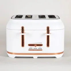 Dunelm 4 Slice Matt White & Copper Toaster 10 Dunelm 4 Slice Matt White & Copper Toaster -Deals Kettles Store 1000150239 alt03