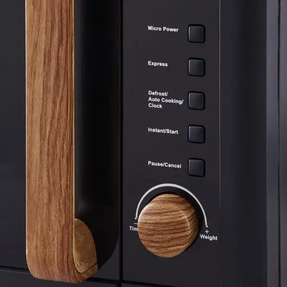 Dunelm Contemporary 20L 700W Black Microwave 4 Dunelm Contemporary 20L 700W Black Microwave - Image 2