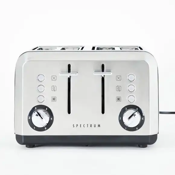Spectrum Brushed Stainless Steel 4 Slice Toaster 3 Spectrum Brushed Stainless Steel 4 Slice Toaster