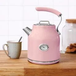 Dunelm Retro 1.7L 3KW Pink Jug Kettle