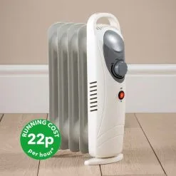 Dunelm 650W 5 Fin Oil Filled Radiator