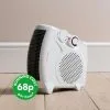 Dunelm 2000W Flat Fan Heater -Deals Kettles Store 30699707