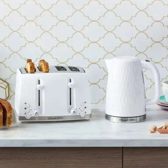 Russell Hobbs Honeycomb Kettle White 4 Russell Hobbs Honeycomb Kettle White - Image 2