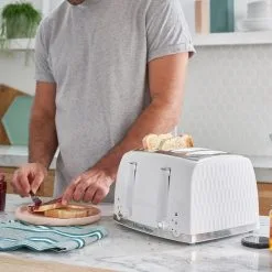 Russell Hobbs Honeycomb 4 Slice Toaster White 10 Russell Hobbs Honeycomb 4 Slice Toaster White -Deals Kettles Store 30713878 alt02