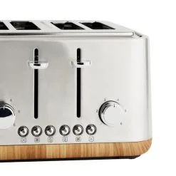 Dunelm Porary Brushed Stainless Steel 4 Slice Toaster 8 Dunelm Porary Brushed Stainless Steel 4 Slice Toaster -Deals Kettles Store 30794951 alt02
