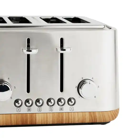 Dunelm Porary Brushed Stainless Steel 4 Slice Toaster 5 Dunelm Porary Brushed Stainless Steel 4 Slice Toaster - Image 3