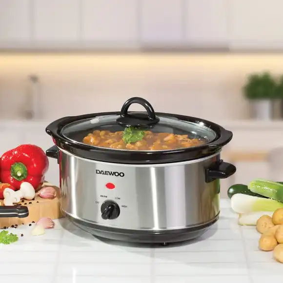 Daewoo 3.5L Stainless Steel Slow Cooker 2 Daewoo 3.5L Stainless Steel Slow Cooker